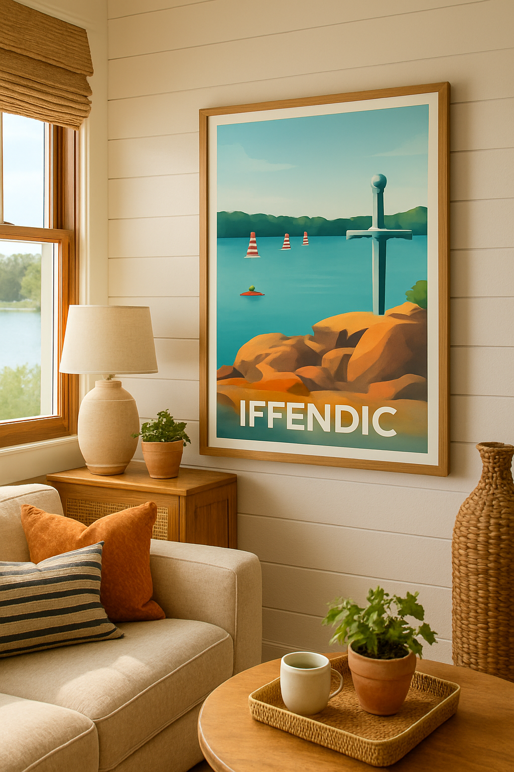 Ille-et-Vilaine France Affiche de Iffendic - Évasion et douceur bretonne au bord de l'eau