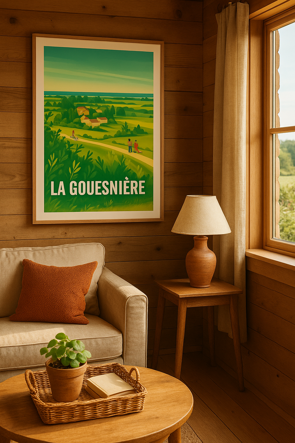 Ille-et-Vilaine France Affiche de La Gouesnière - Charme champêtre et nature apaisante