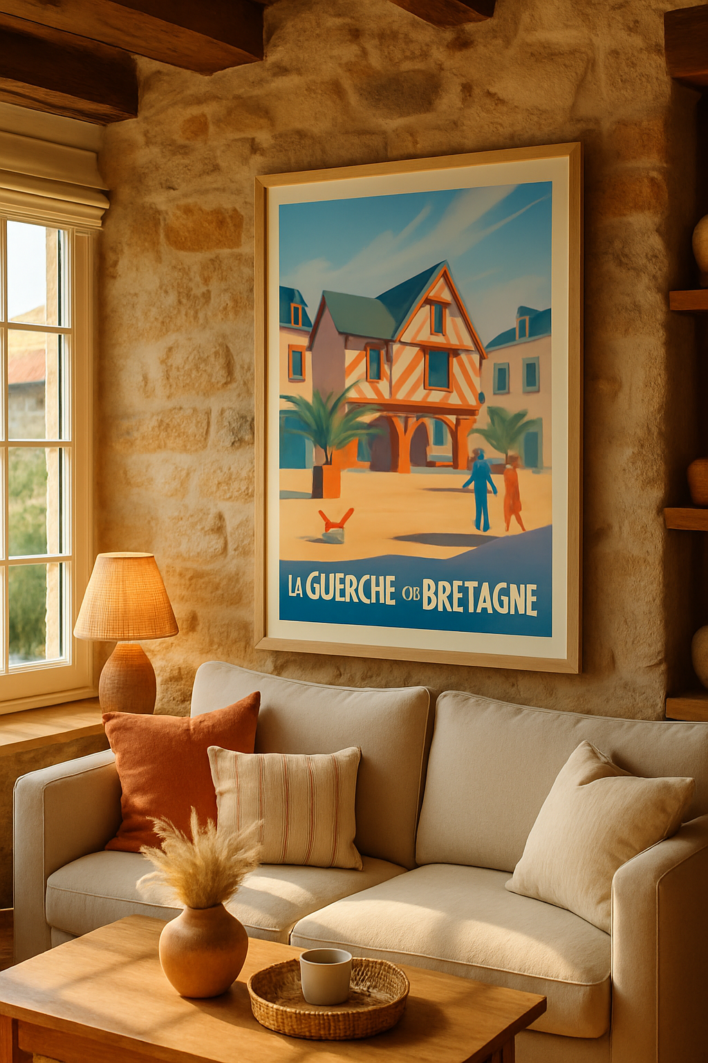 Ille-et-Vilaine France Affiche de La Guerche-de-Bretagne - Charme et douceur bretonne