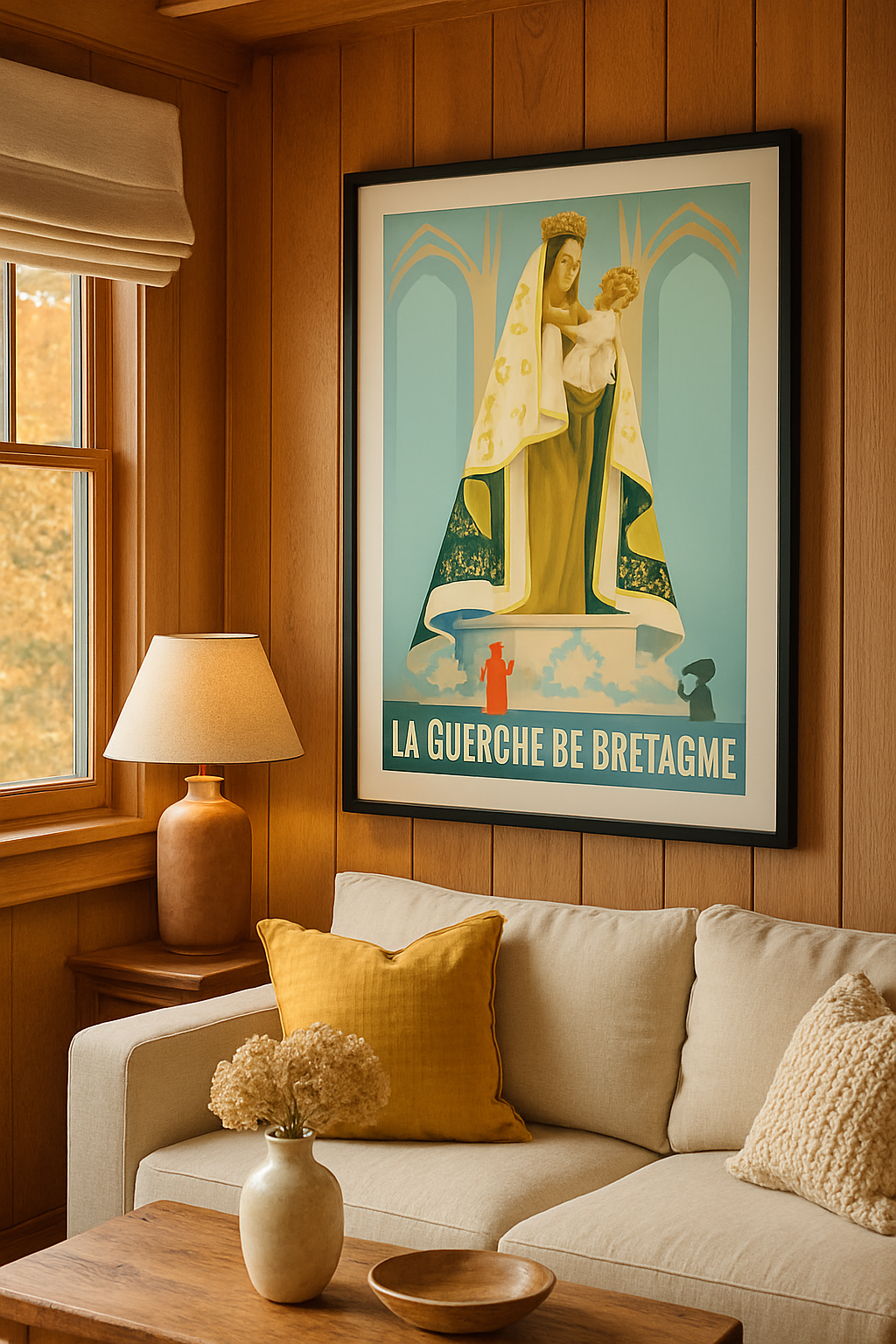 Ille-et-Vilaine France Affiche de La Guerche-de-Bretagne - Un lieu de recueillement et d'élégance