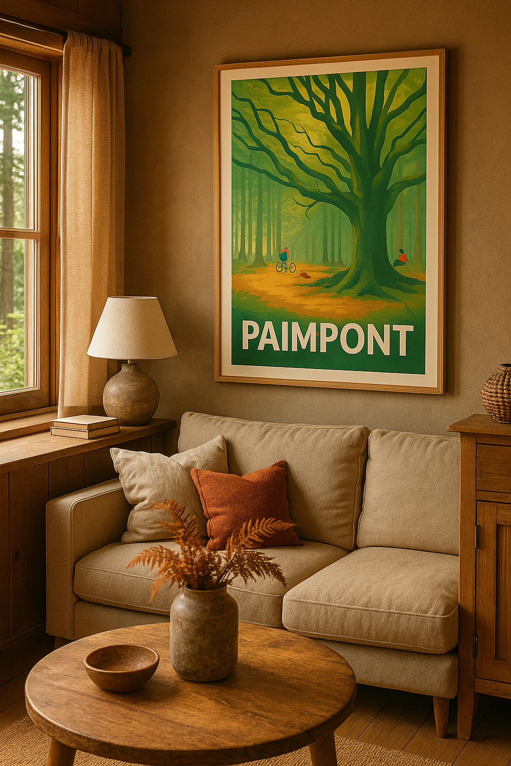 Ille-et-Vilaine France Affiche de Paimpont - Nature et Sérénité en Forêt