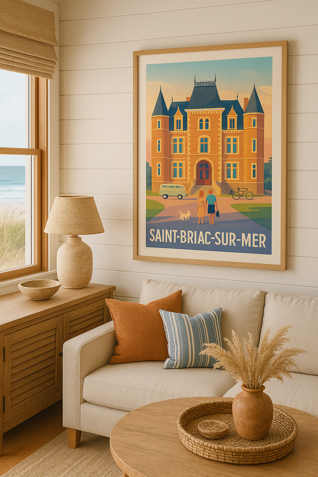 Ille-et-Vilaine France Affiche de Saint-Briac-sur-Mer - Charme et élégance bretonne