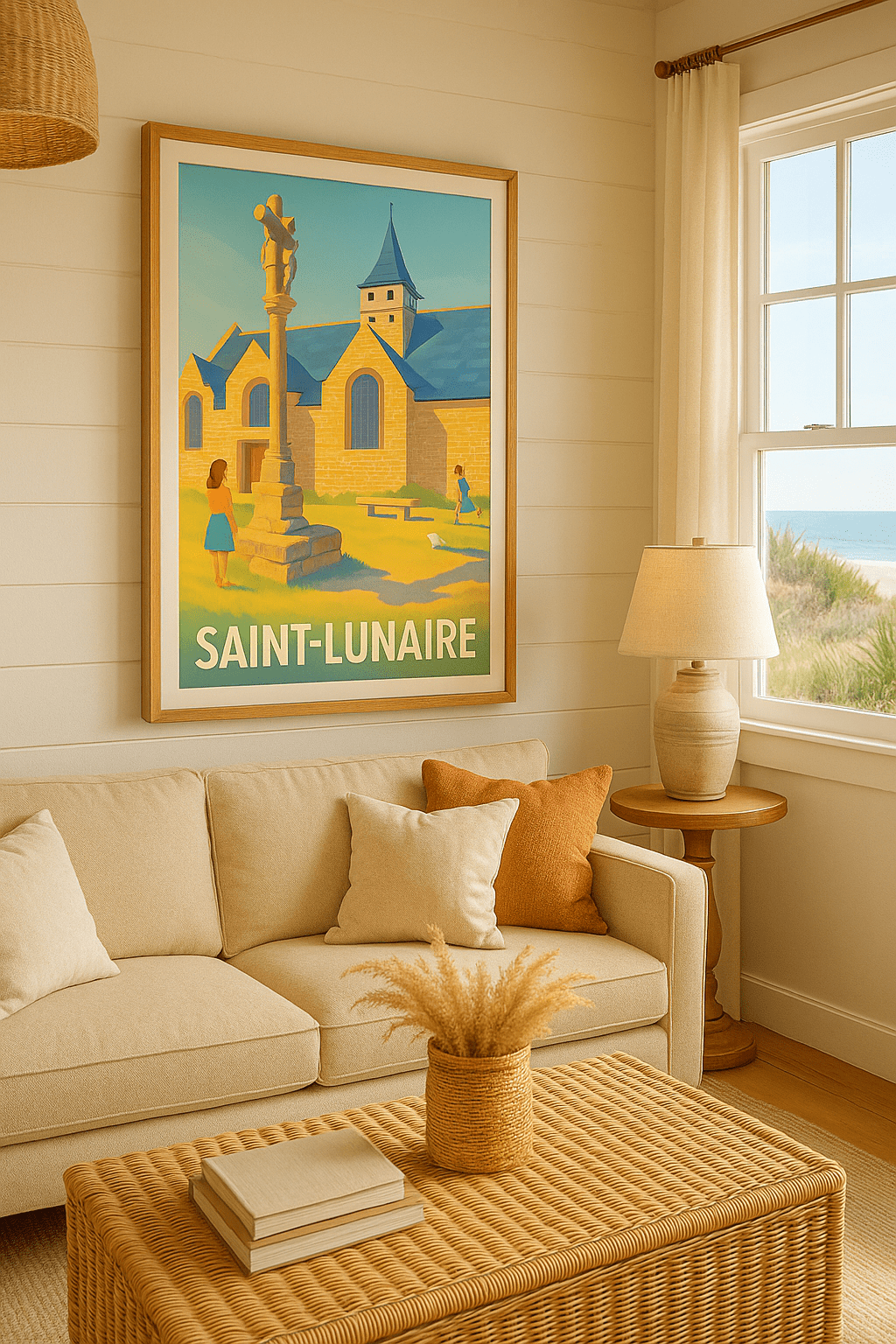 Ille-et-Vilaine France Affiche de Saint-Lunaire - Charme et sérénité bretonne