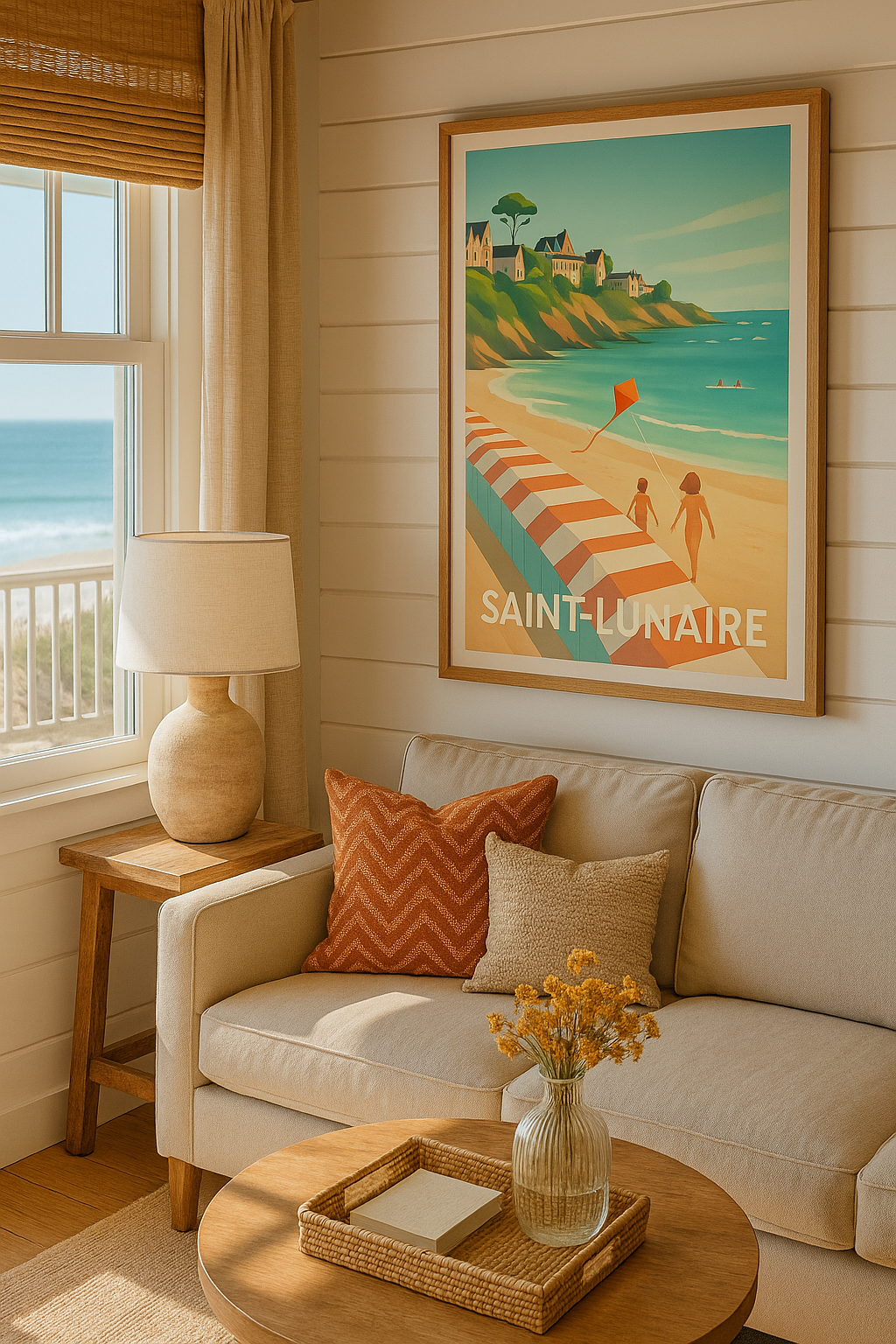 Ille-et-Vilaine France Affiche de Saint-Lunaire - Évasion balnéaire au bord de l'Atlantique