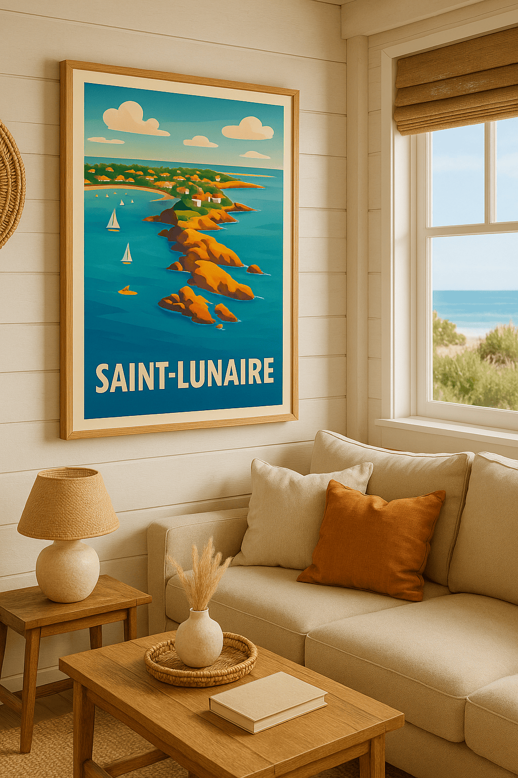 Ille-et-Vilaine France Affiche de Saint-Lunaire - Évasion et charme côtier