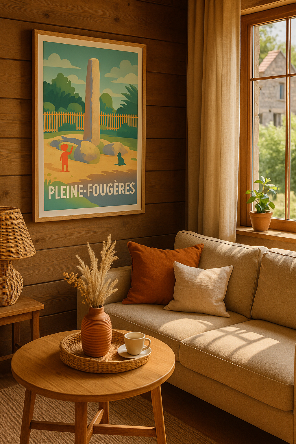 Affiche Pleine-Fougères — Un voyage dans le temps · poster d'art de Pleine-Fougères