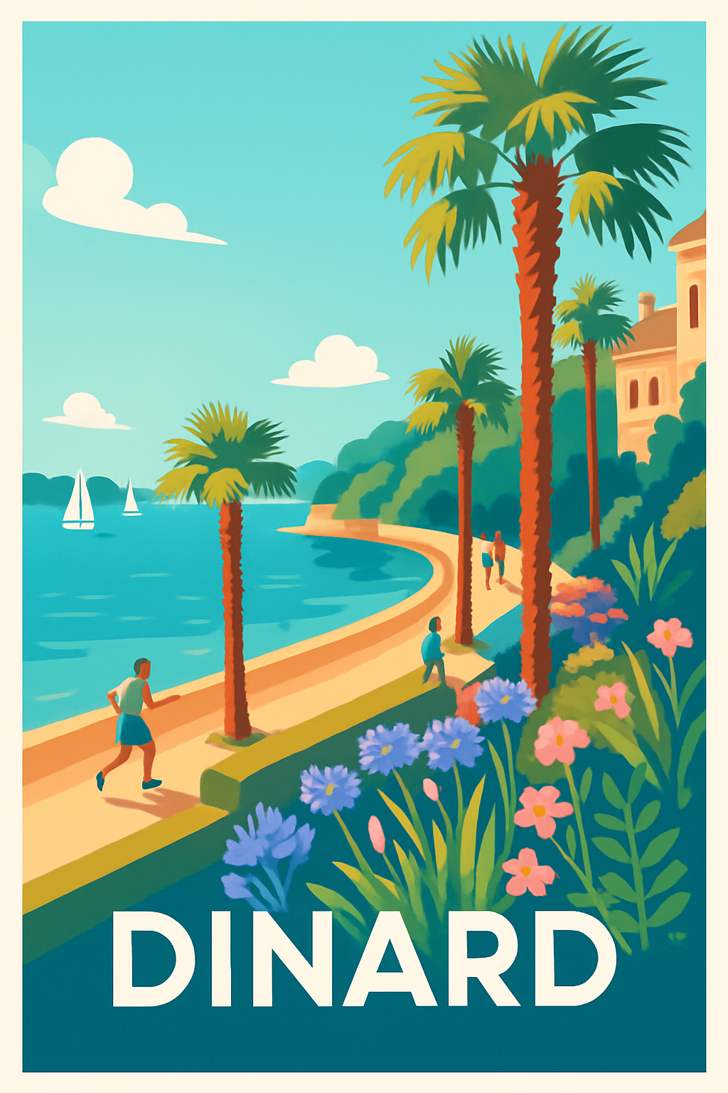 Ille-et-Vilaine France Pas de Cadre / 20 × 30cm Affiche de Dinard - Évasion balnéaire et douceur de vivre
