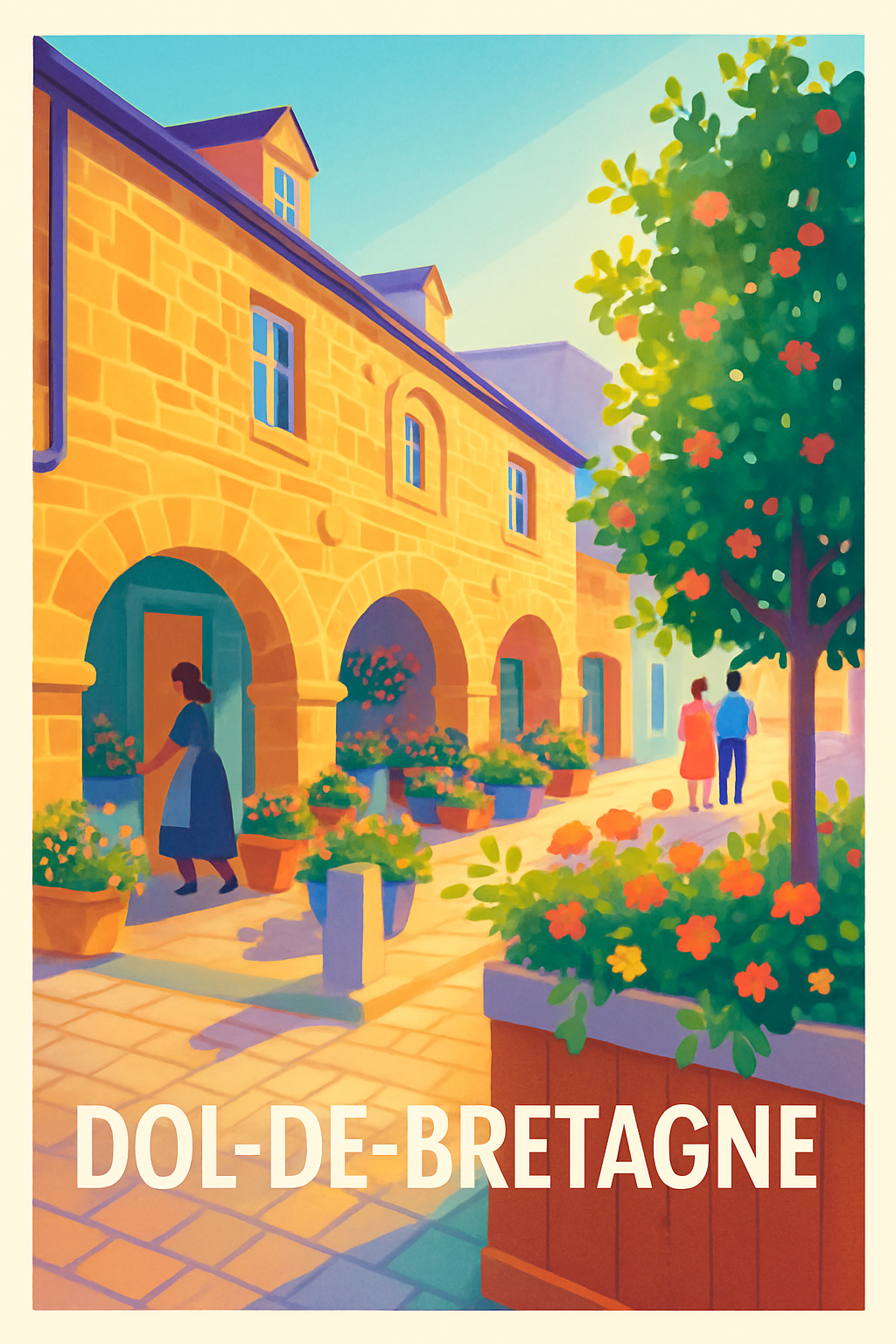Affiche Dol-de-Bretagne — Charme et lumière bretonne · poster d'art de Dol-de-Bretagne