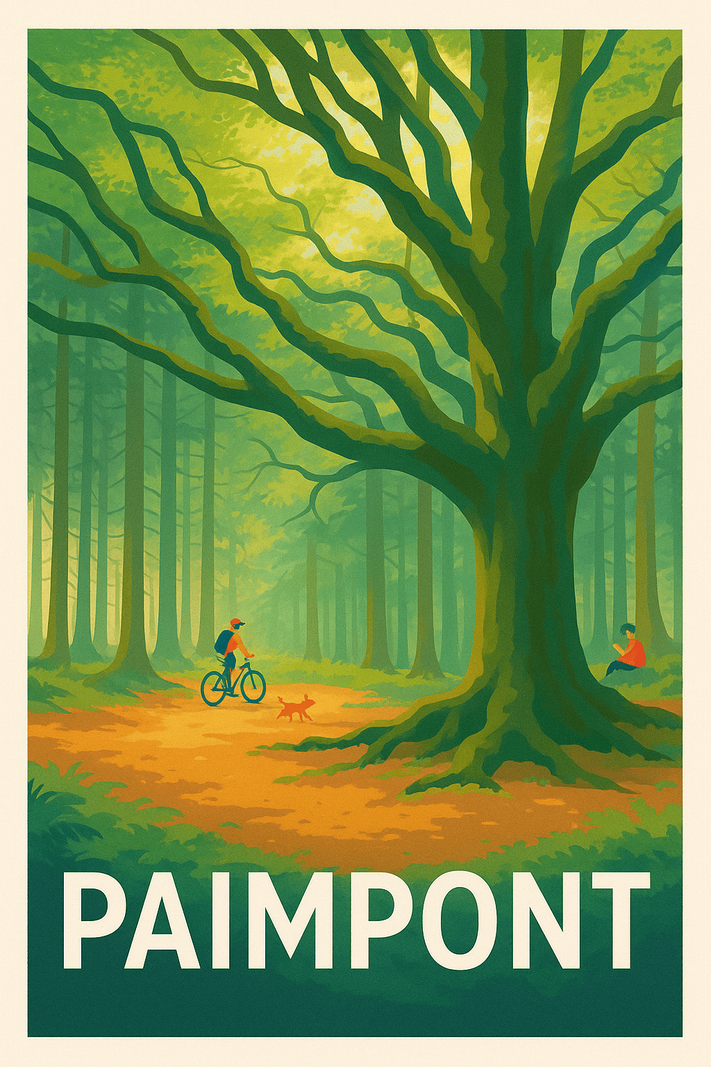 Ille-et-Vilaine France Pas de Cadre / 20 × 30cm Affiche de Paimpont - Nature et Sérénité en Forêt