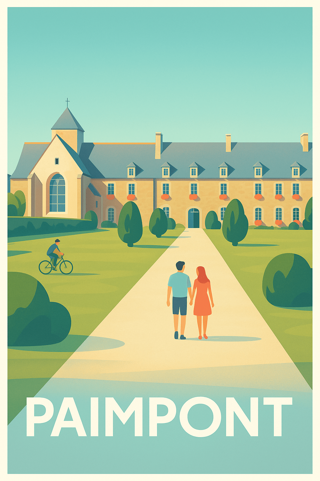 Ille-et-Vilaine France Pas de Cadre / 20 × 30cm Affiche de Paimpont - Promenade romantique au cœur de la forêt