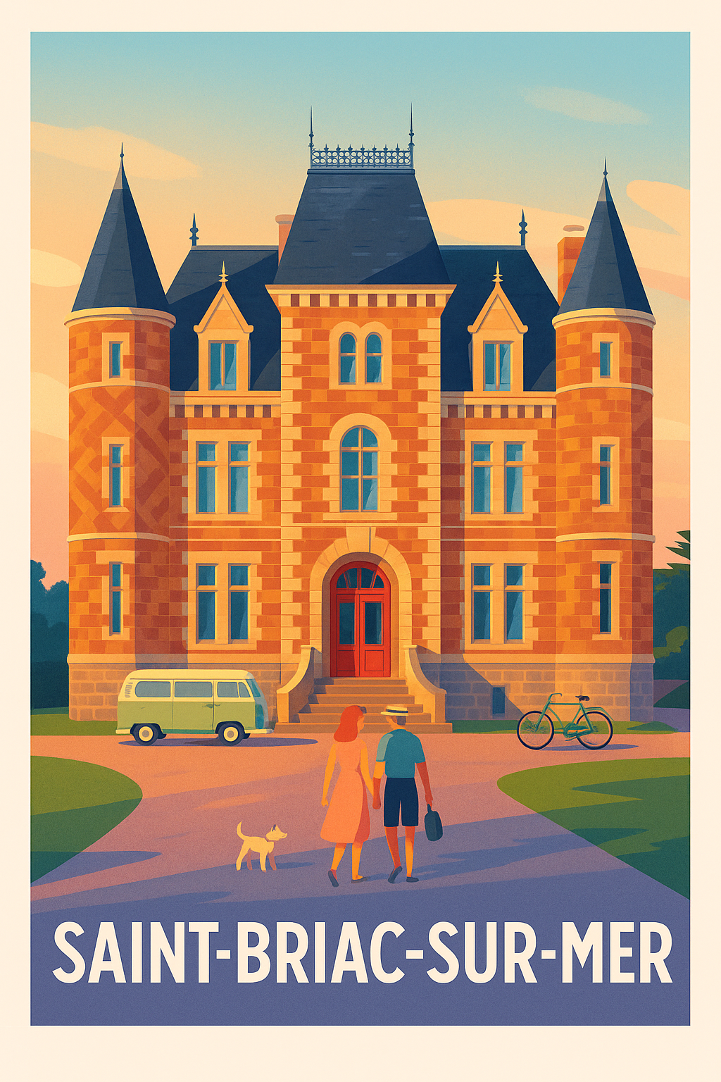 Ille-et-Vilaine France Pas de Cadre / 20 × 30cm Affiche de Saint-Briac-sur-Mer - Charme et élégance bretonne