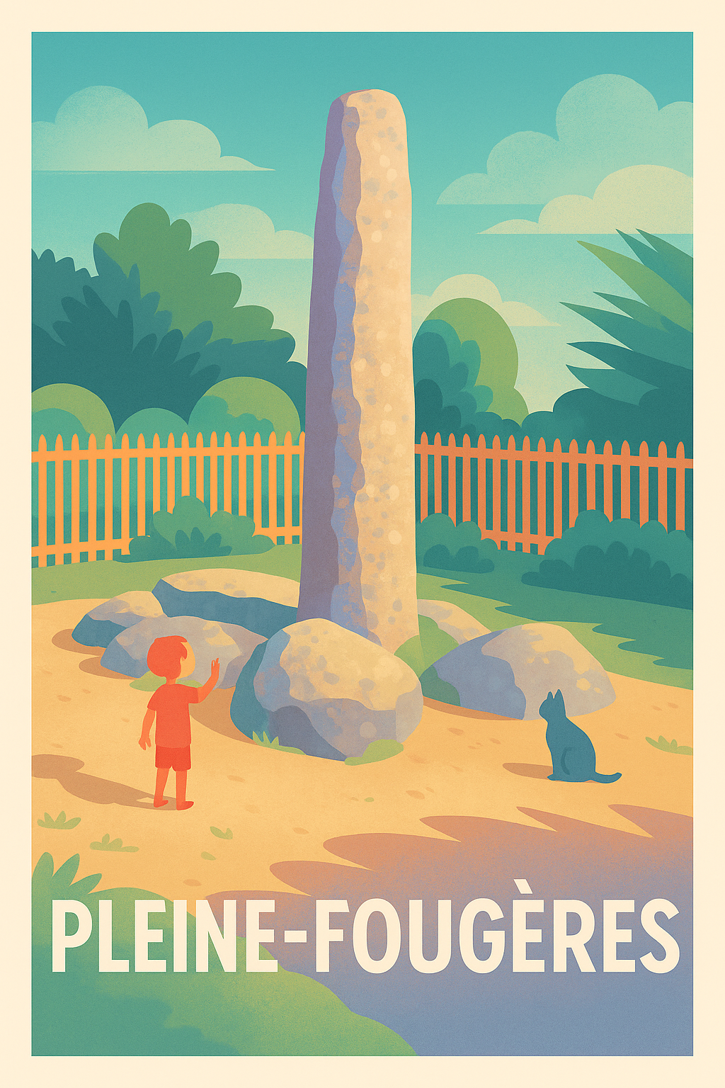 Affiche Pleine-Fougères — Un voyage dans le temps · poster d'art de Pleine-Fougères