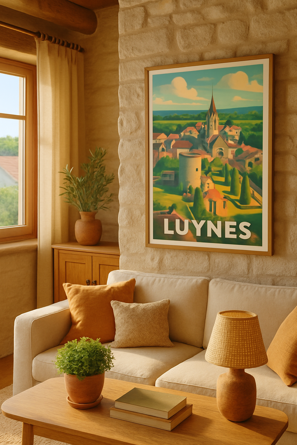 Indre-et-Loire France Affiche de Luynes - Promenade bucolique au cœur du village