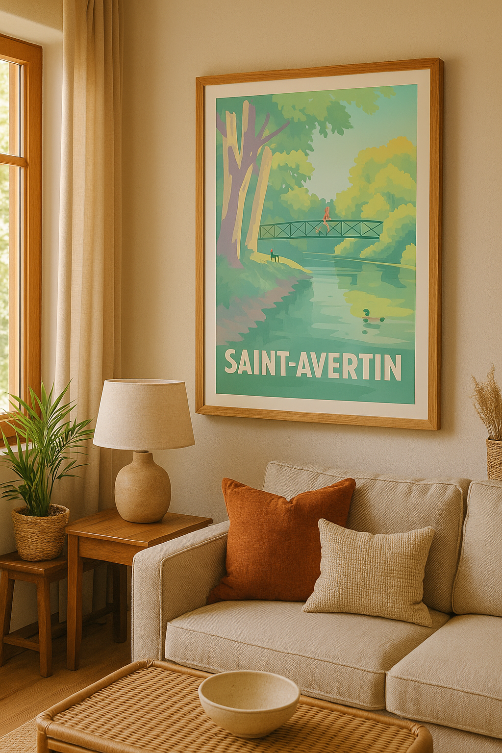 Affiche Saint-Avertin — Sérénité au cœur de la nature · poster d'art de Saint-Avertin