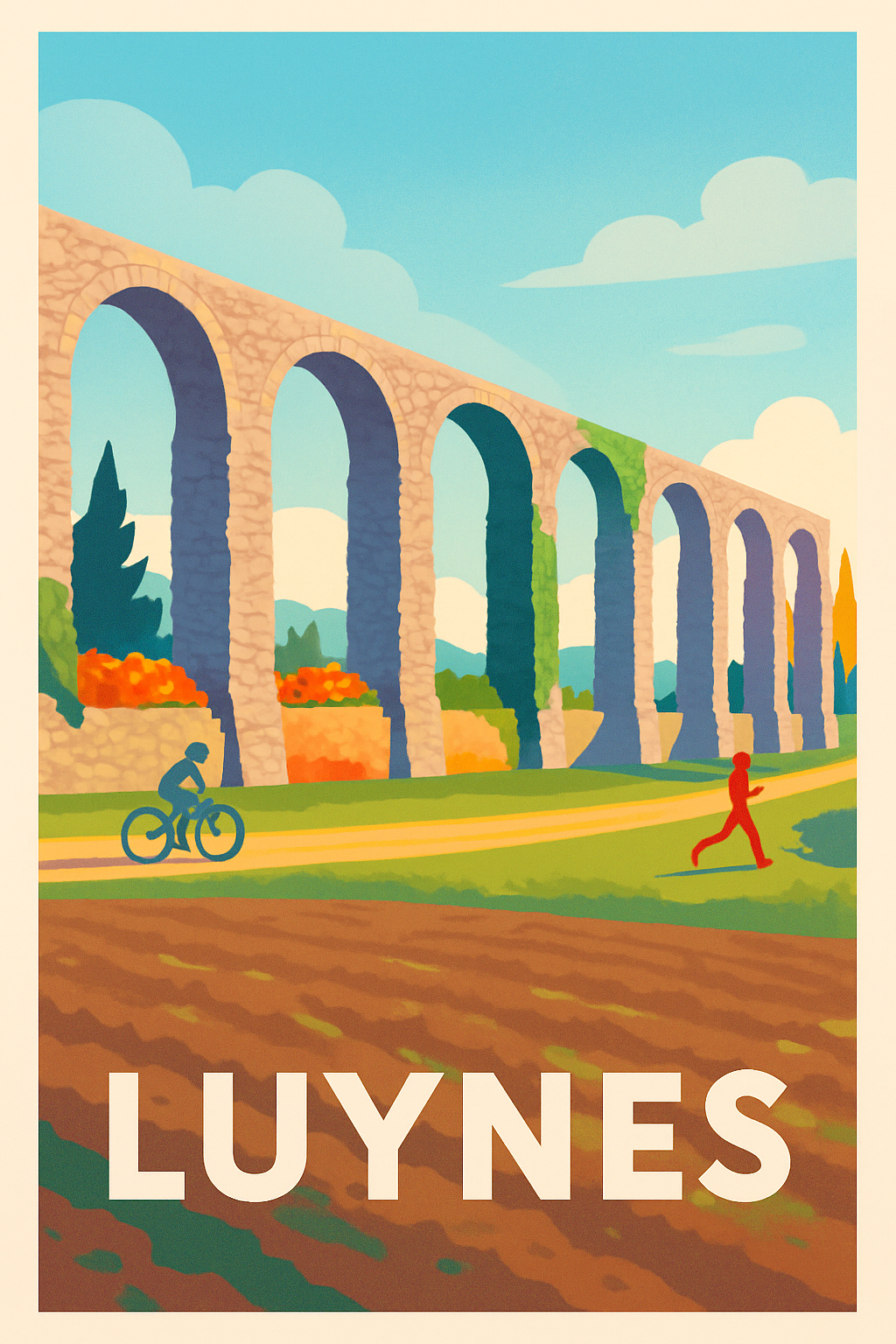 Indre-et-Loire France Pas de Cadre / 20 × 30cm Affiche de Luynes - Harmonie entre nature et patrimoine