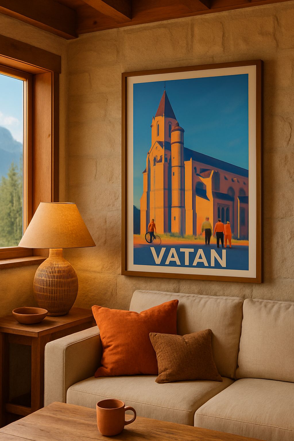 Affiche Vatan — Charme et histoire au cœur de la ville · poster d'art de Vatan
