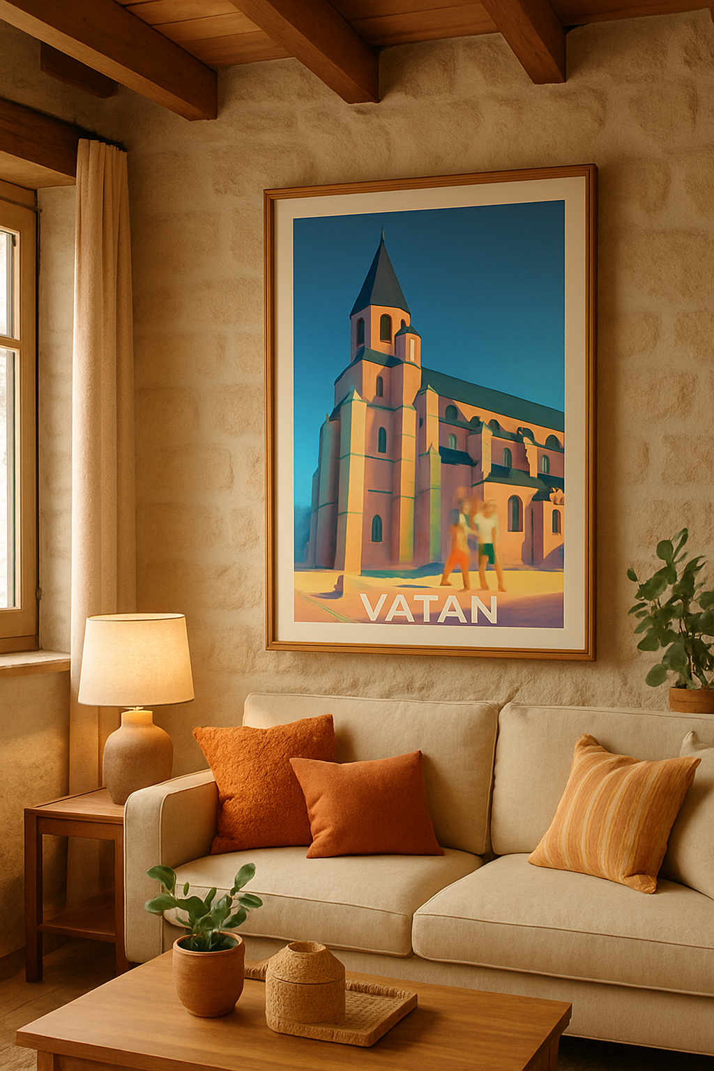 Affiche Vatan — L'église au charme intemporel · poster d'art de Vatan