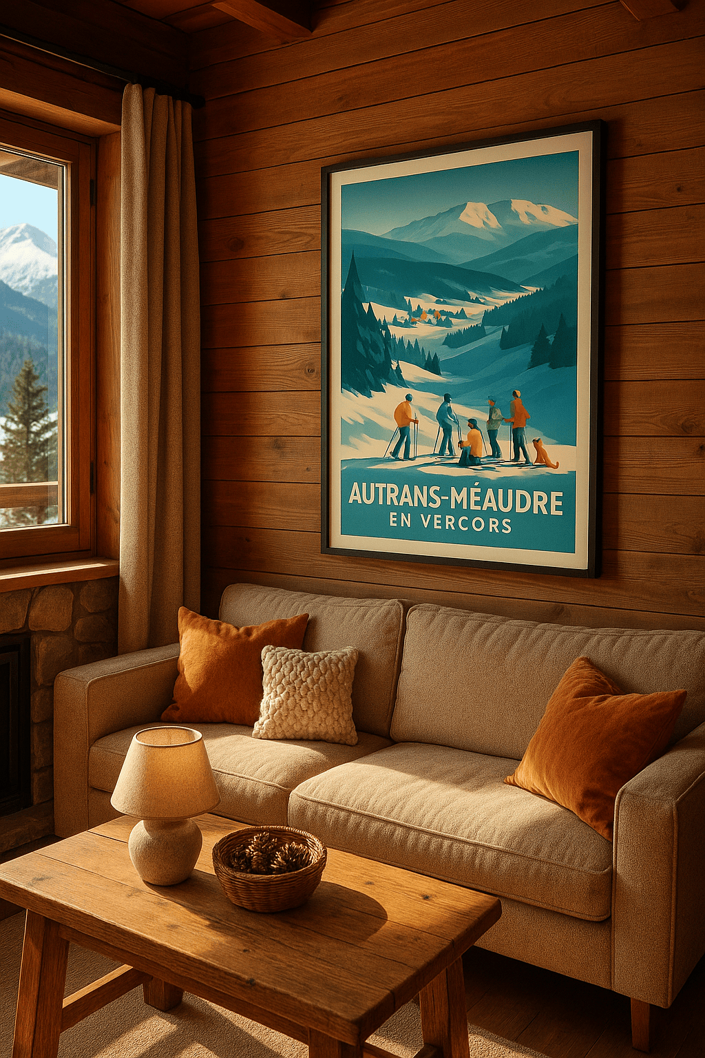 Affiche Autrans-Méaudre — Hiver en Vercors, charme et nature · poster d'art de Autrans-Méaudre
