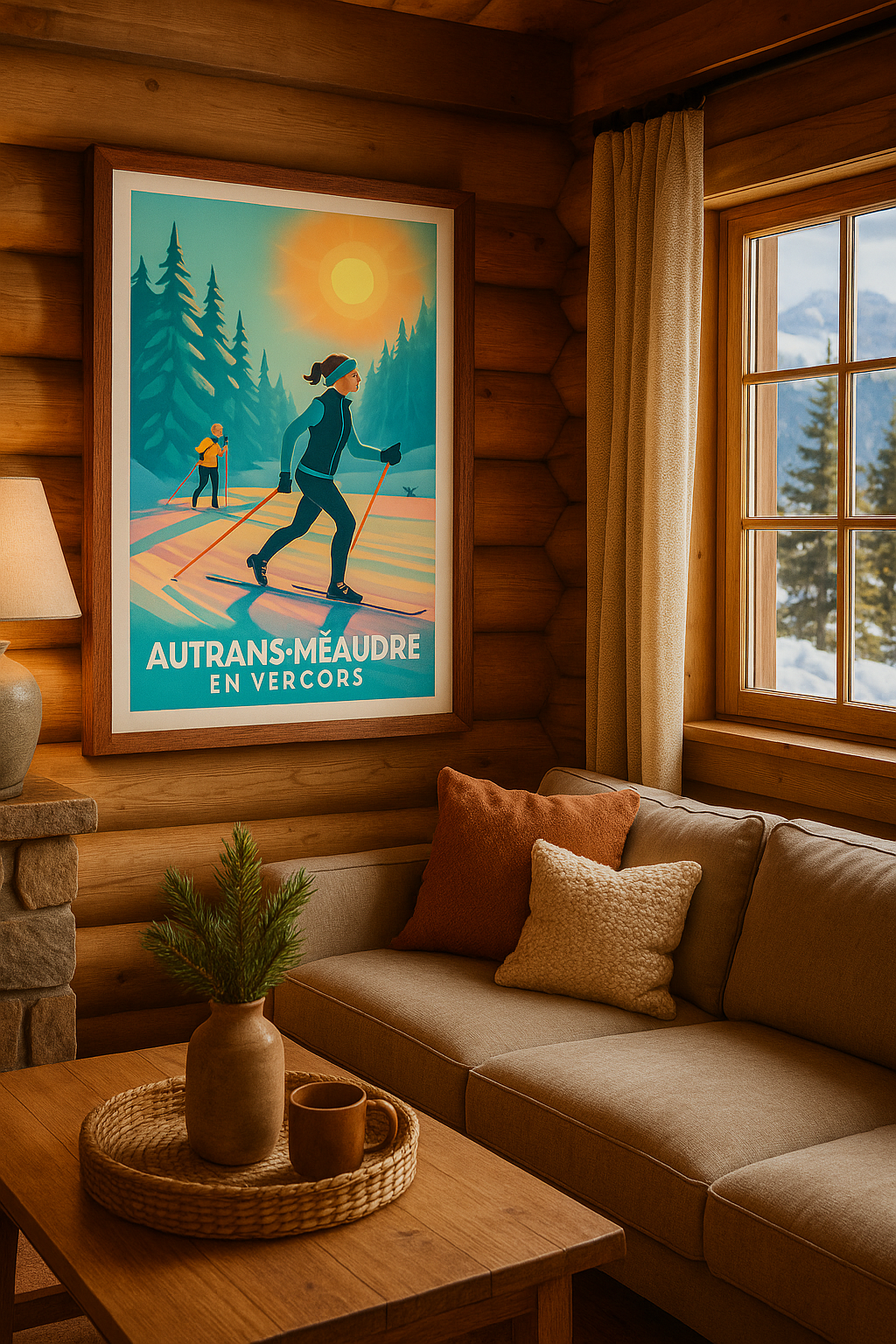 Affiche Autrans-Méaudre — Plaisir et nature en Vercors · poster d'art de Autrans-Méaudre