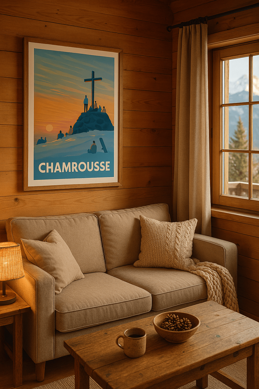 Affiche Chamrousse — Contemplation au sommet · poster d'art de Chamrousse