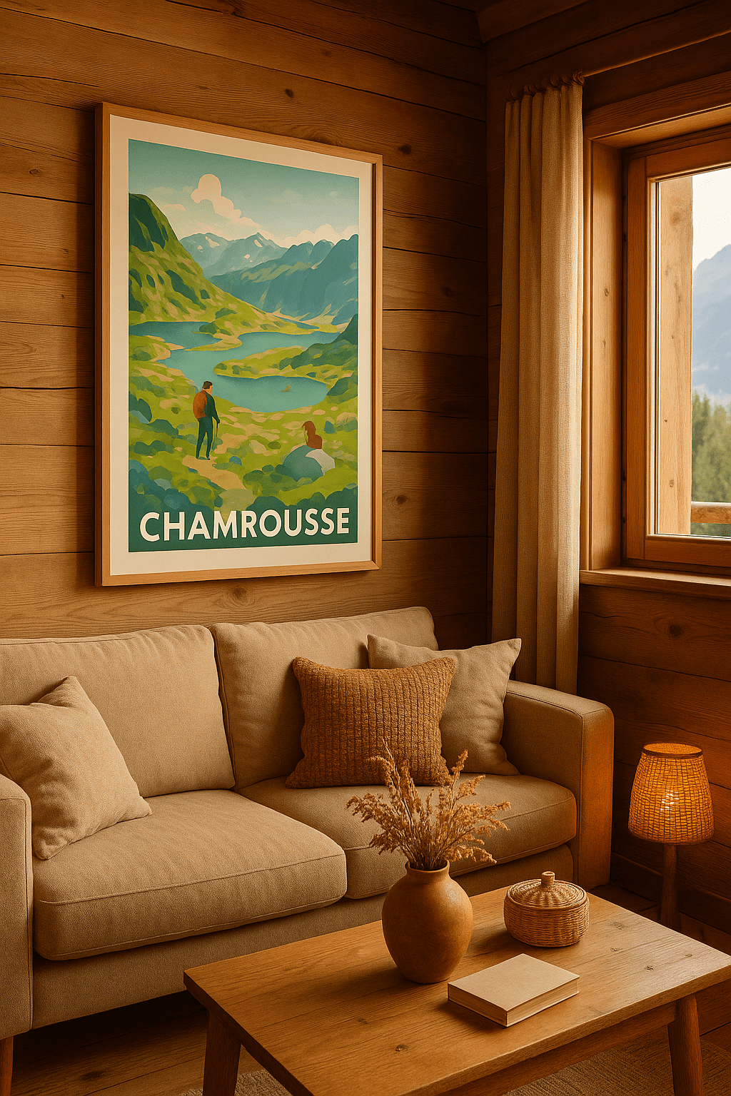 Affiche Chamrousse — Évasion et randonnée en montagne · poster d'art de Chamrousse