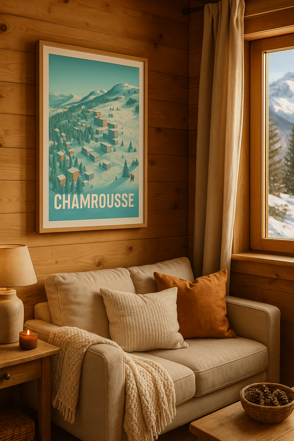 Affiche Chamrousse — Évasion hivernale au cœur des Alpes · poster d'art de Chamrousse