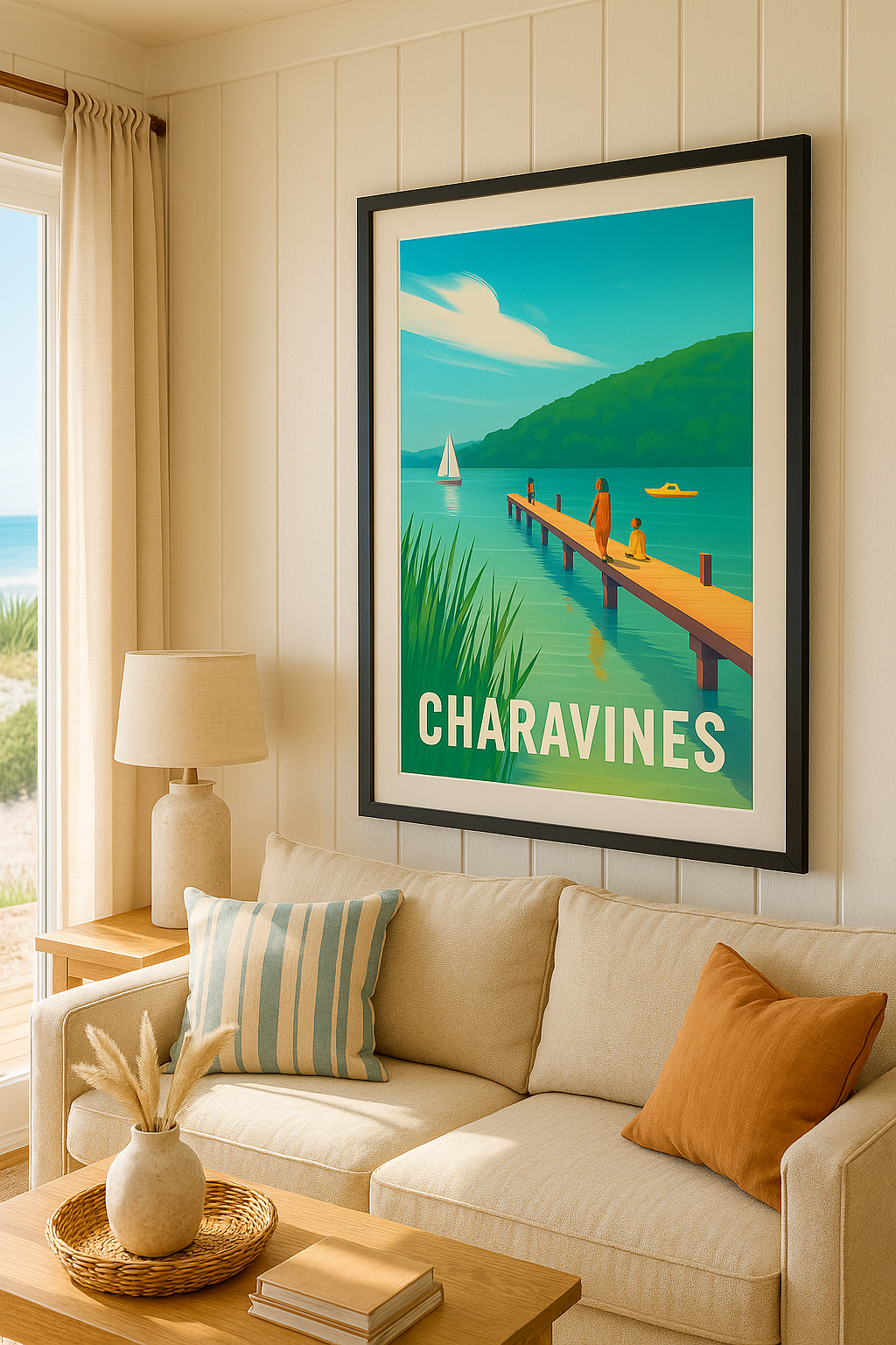 Isère France Affiche de Charavines - Escapade paisible au bord du lac