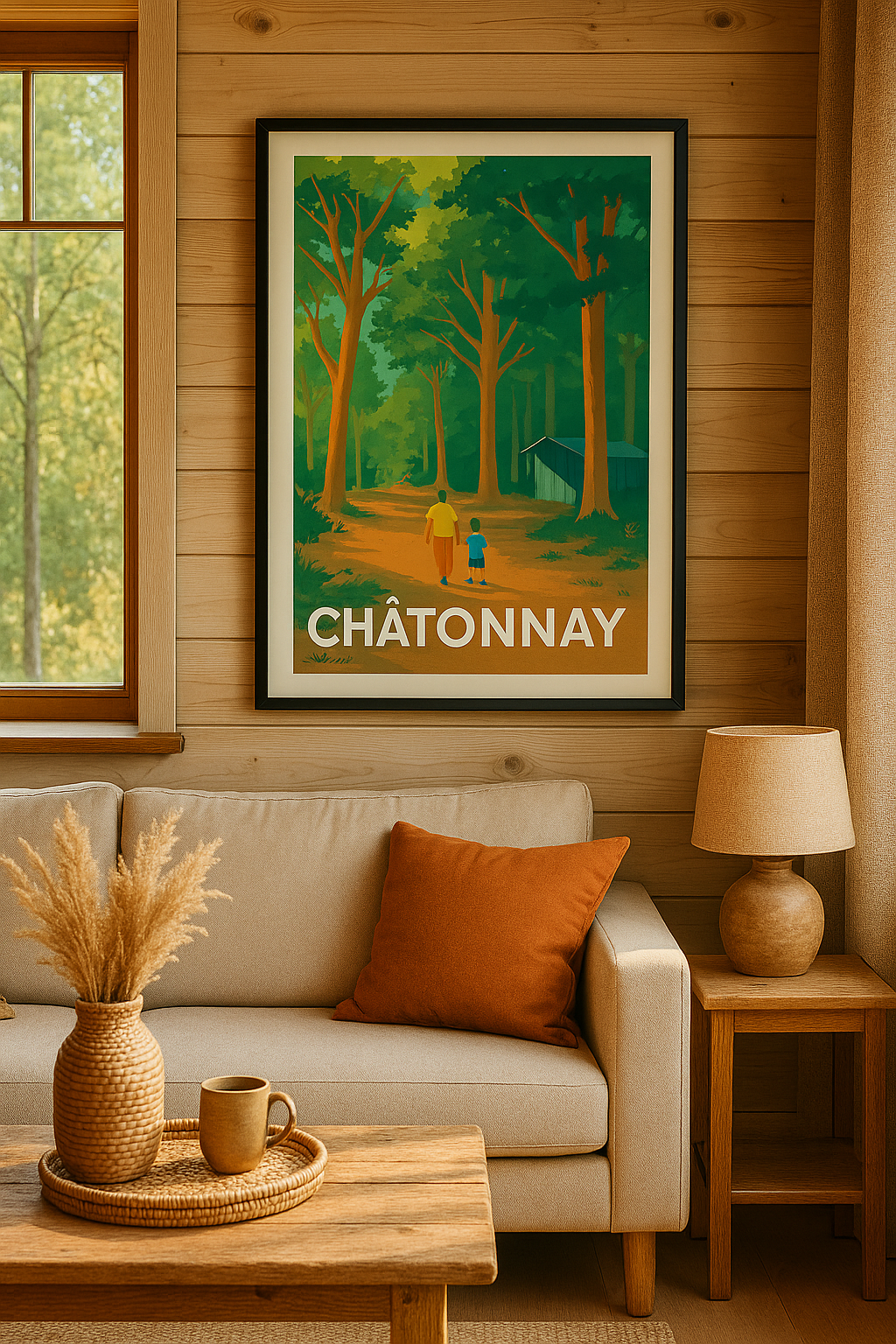 Isère France Affiche de Châtonnay - Promenade en forêt apaisante