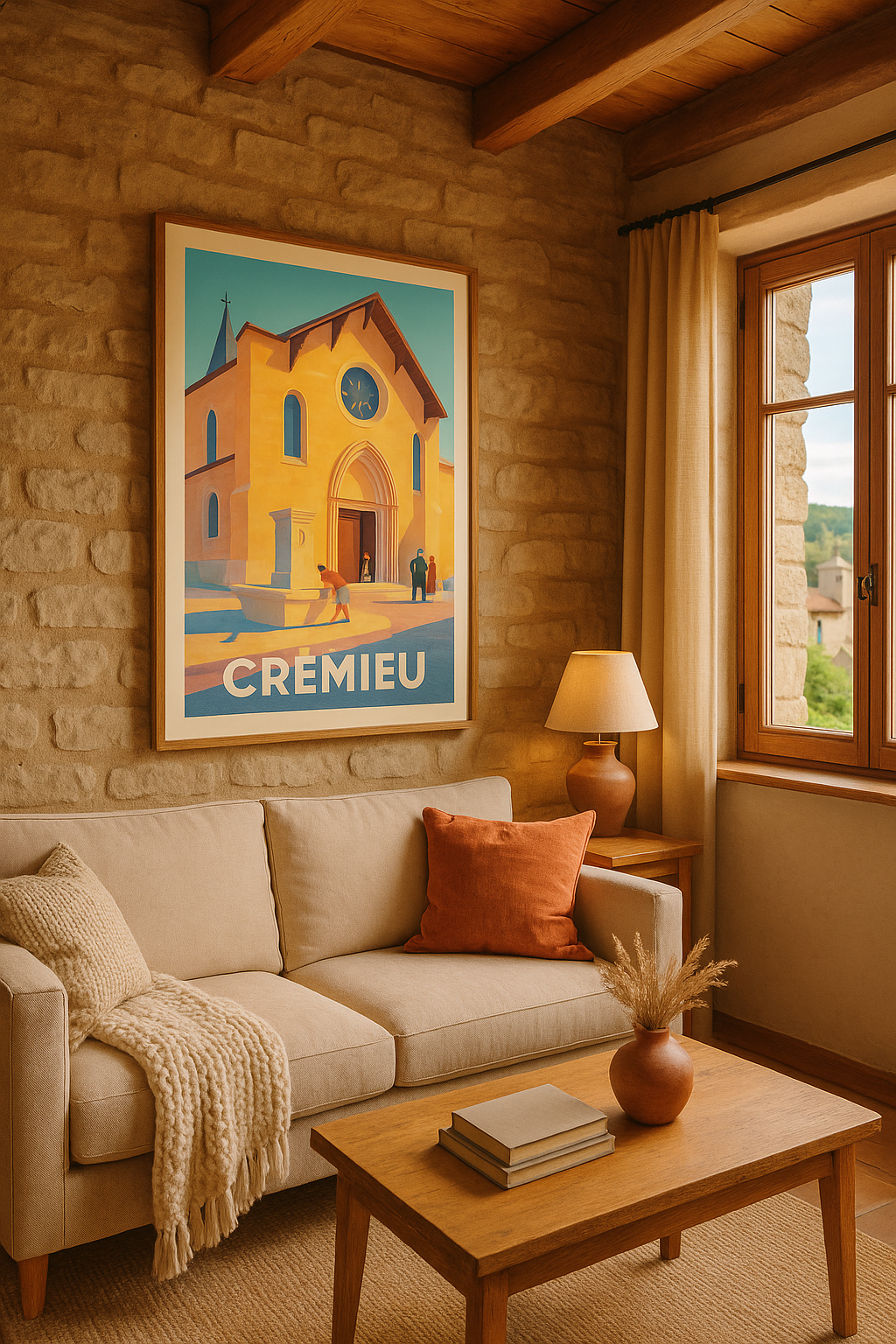 Isère France Affiche de Crémieu - Charme ensoleillé du centre historique