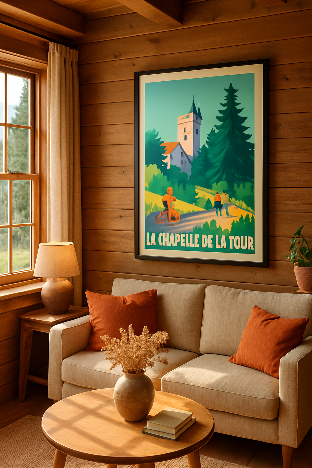 Isère France Affiche de La Chapelle-de-la-Tour - Promenade bucolique et nature apaisante