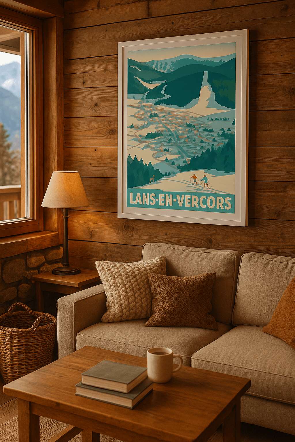 Isère France Affiche de Lans-en-Vercors - Escapade hivernale au cœur des montagnes