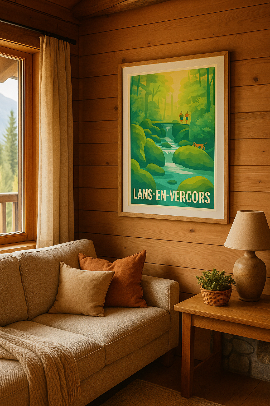 Isère France Affiche de Lans-en-Vercors - Nature et Sérénité au Cœur de la Forêt