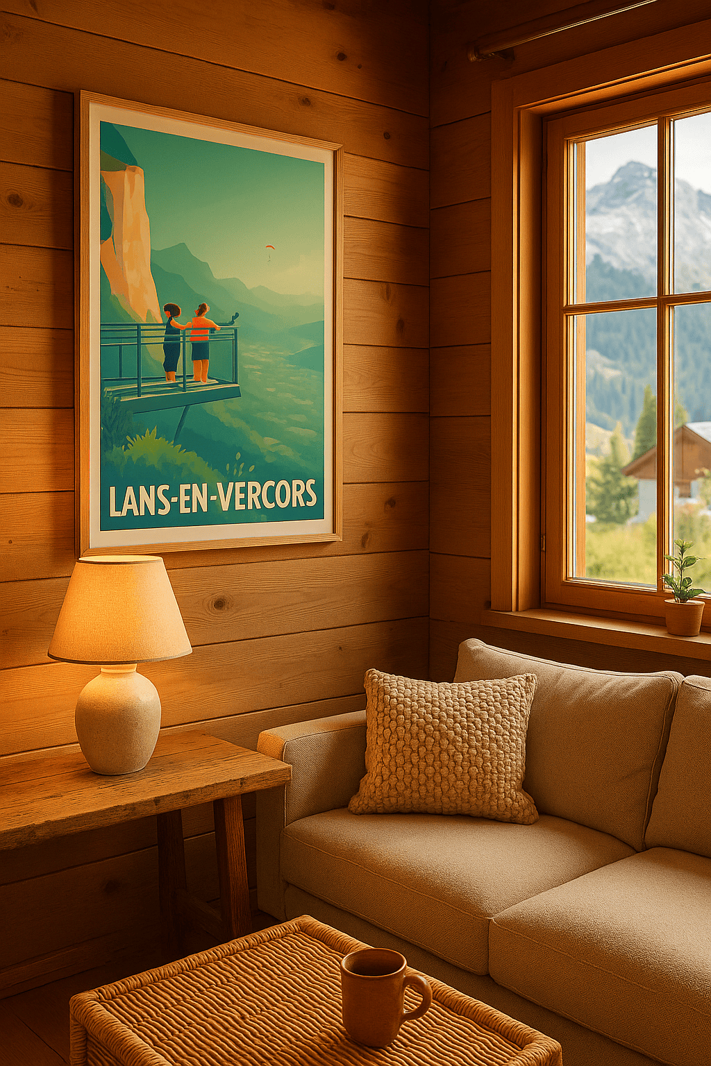 Isère France Affiche de Lans-en-Vercors - Panorama spectaculaire sur la nature alpine