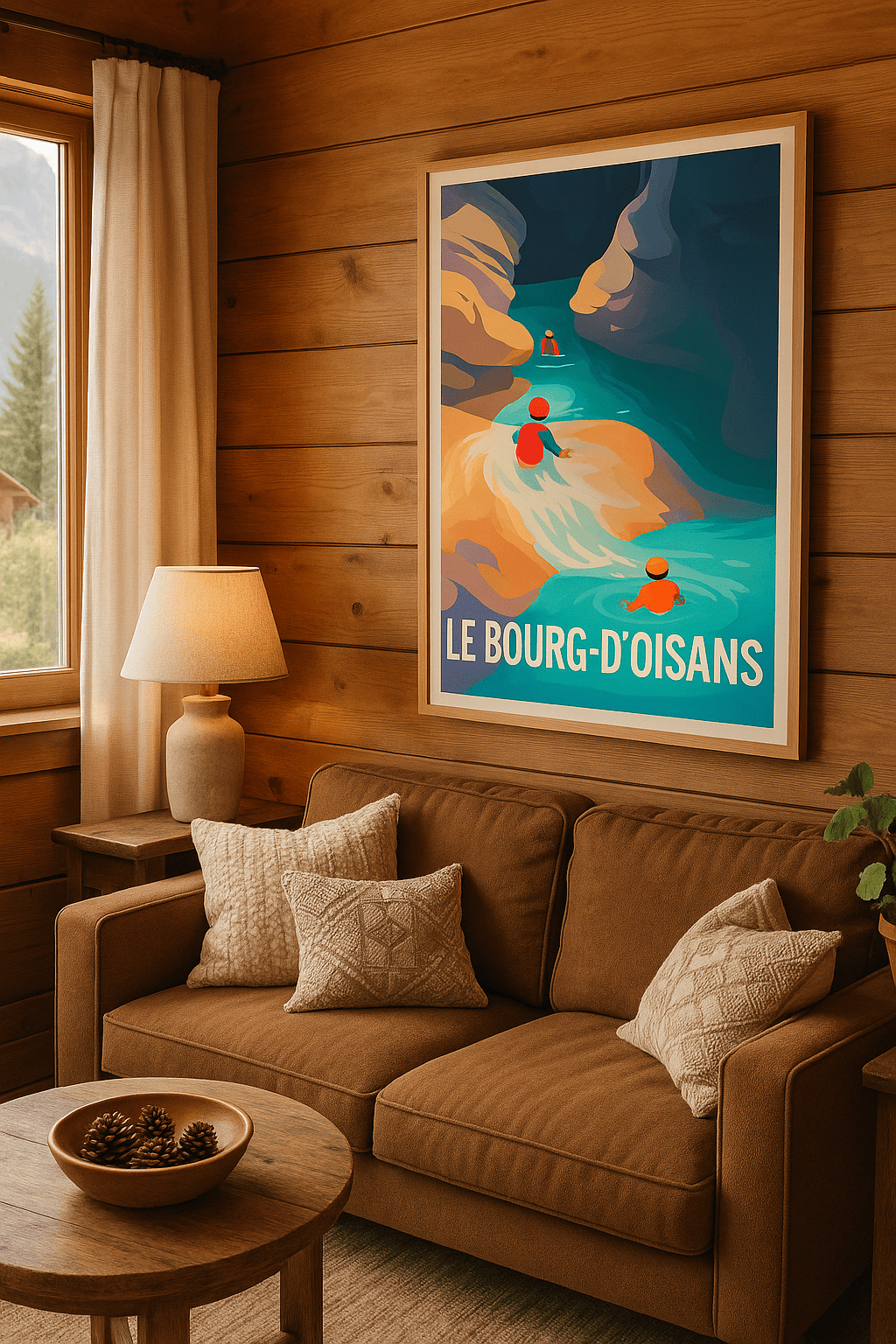 Affiche Le Bourg-d'Oisans — Aventure aquatique au cœur des gorges · poster d'art de Le Bourg-d'Oisans