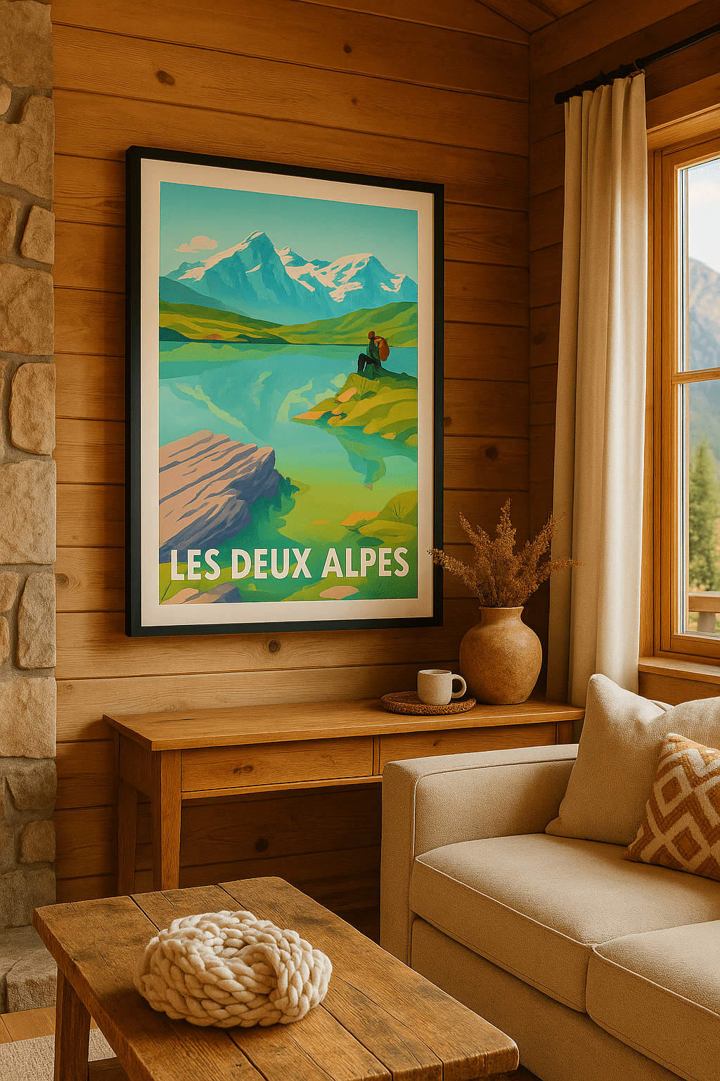 Affiche Les Deux Alpes — Évasion Nature et Montagne · poster d'art de Les Deux Alpes