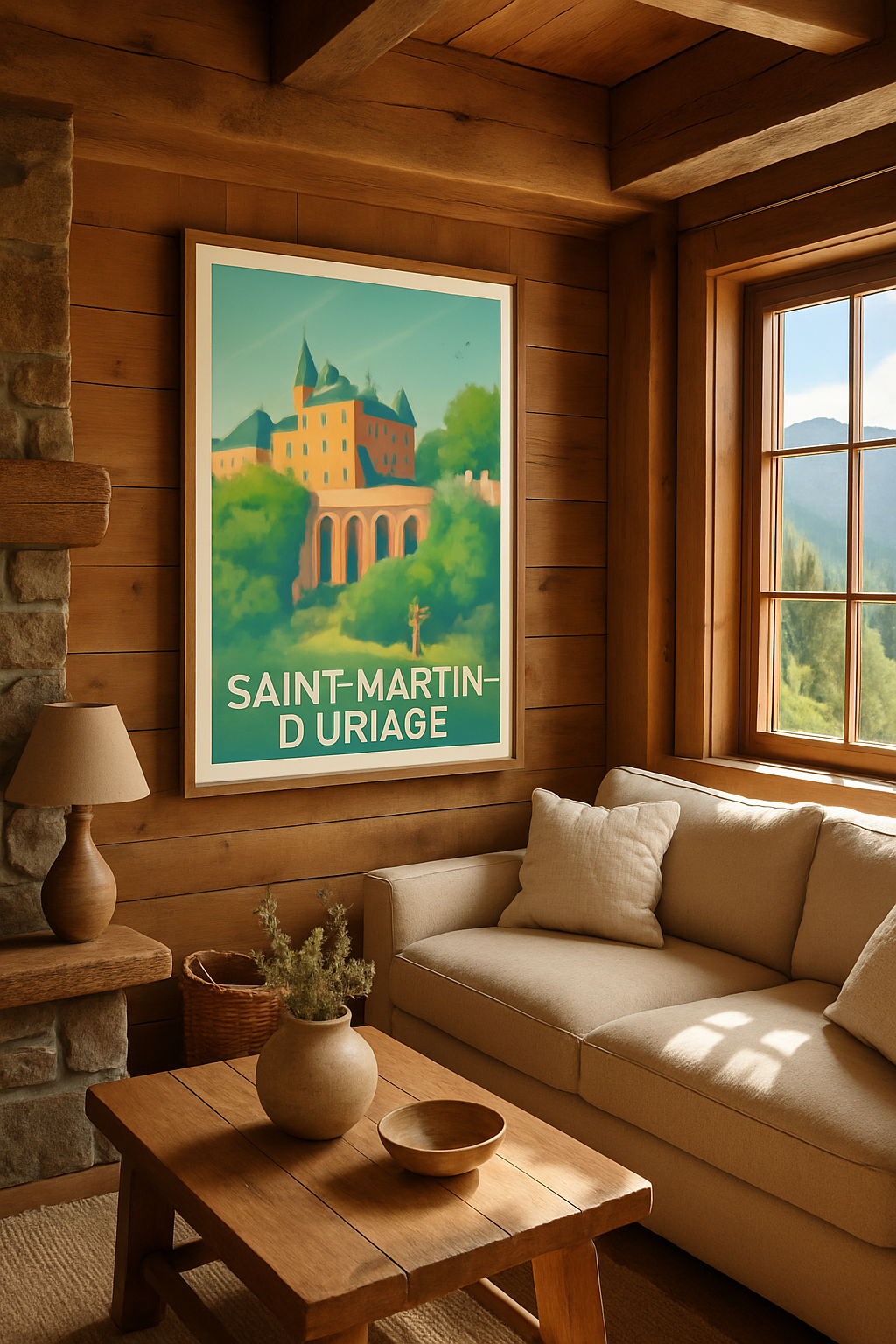 Isère France Affiche de Saint-Martin-d'Uriage - Charme et nature au pied des Alpes