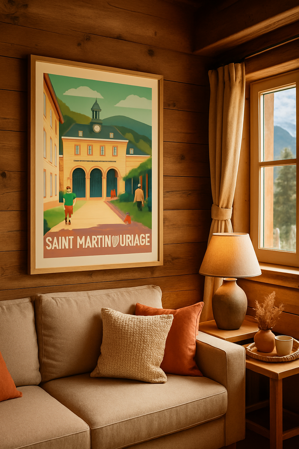 Affiche Saint-Martin-d'Uriage — Charme thermal au cœur des montagnes · poster d'art de Saint-Martin-d'Uriage