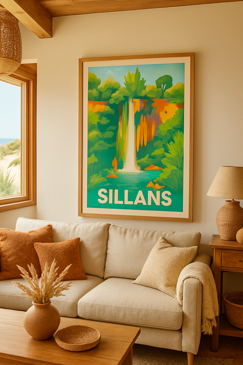 Isère France Affiche de Sillans - Évasion au cœur de la nature et ses cascades