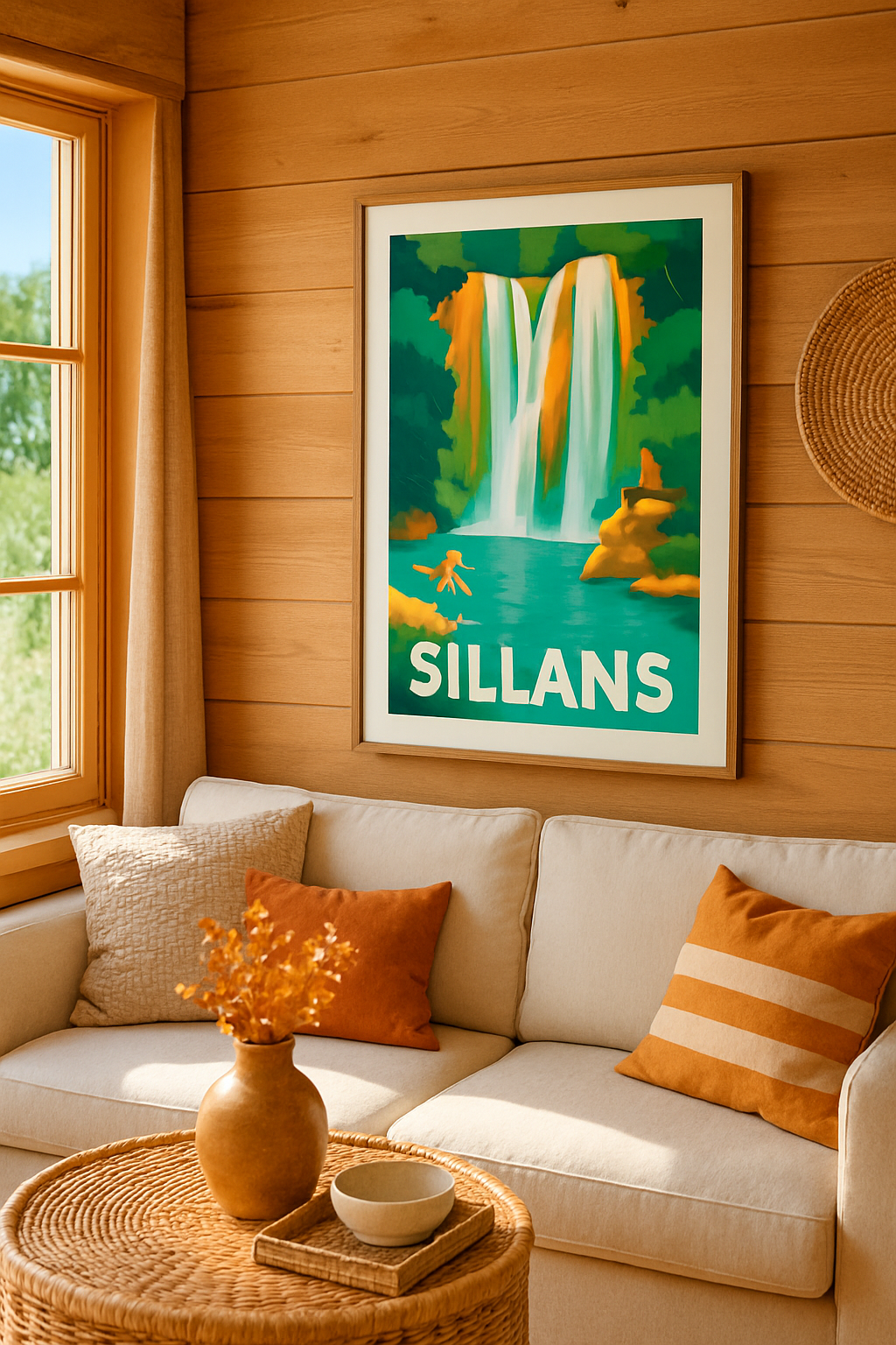 Isère France Affiche de Sillans - Évasion au pied des cascades