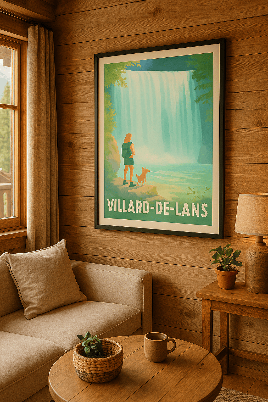 Affiche Villard-de-Lans — Évasion cascade et nature · poster d'art de Villard-de-Lans
