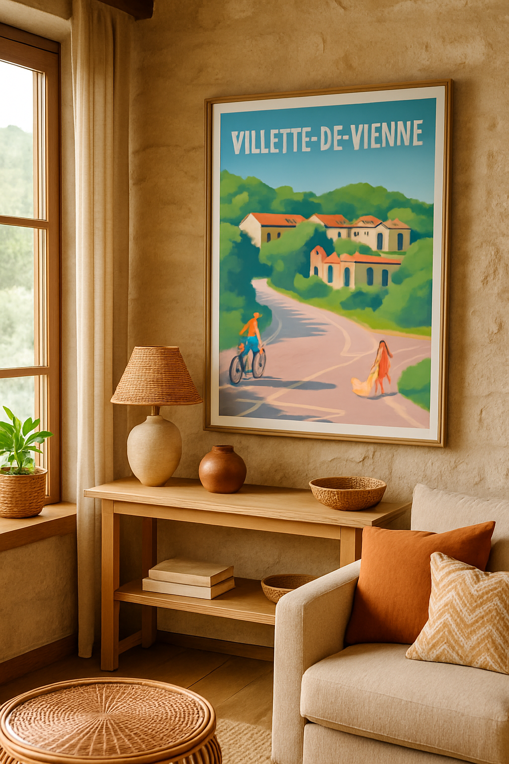 Isère France Affiche de Villette-de-Vienne - Flânerie et nature en douceur