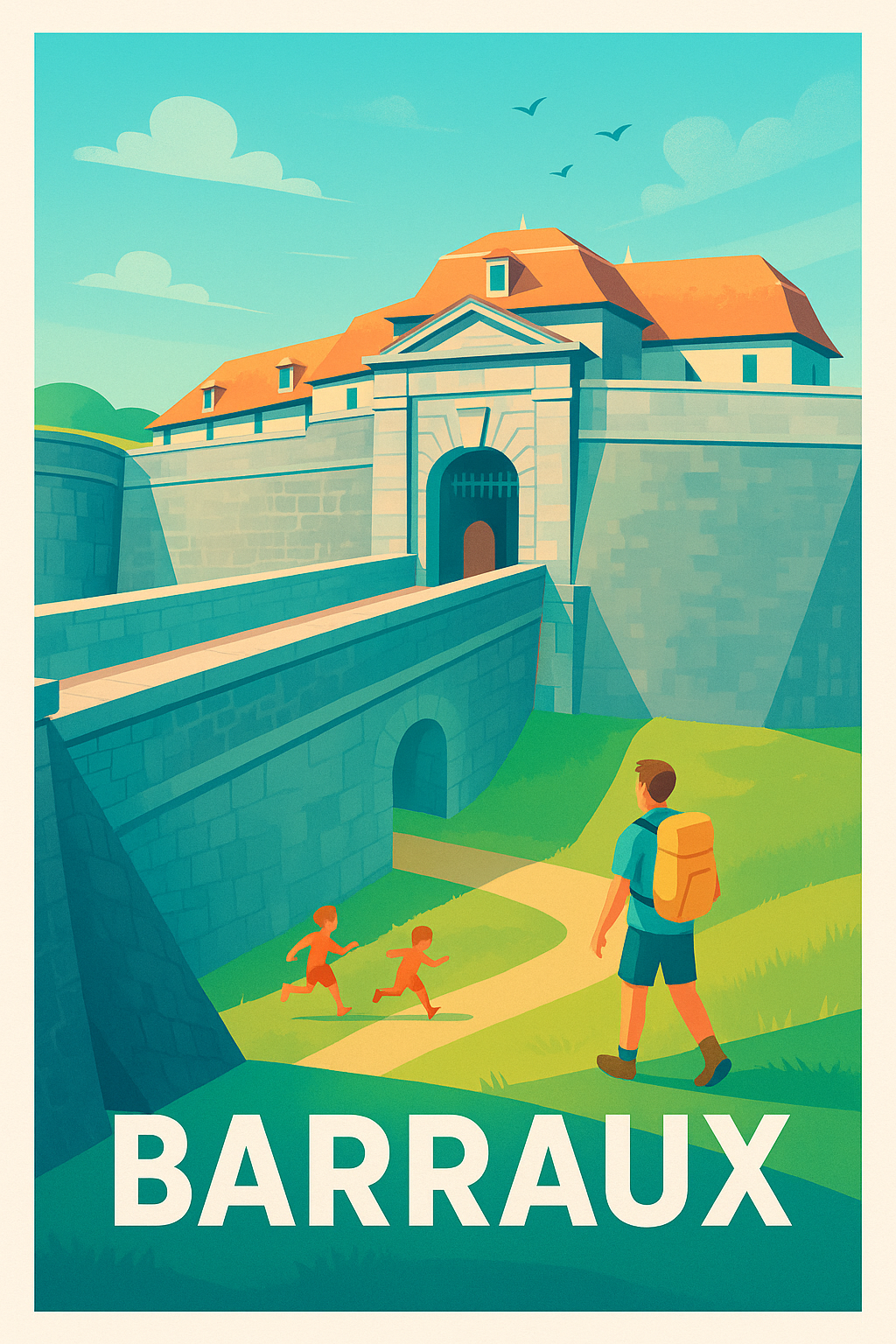 Isère France Pas de Cadre / 20 × 30cm Affiche Barraux - L'Invitation à l'Aventure Historique