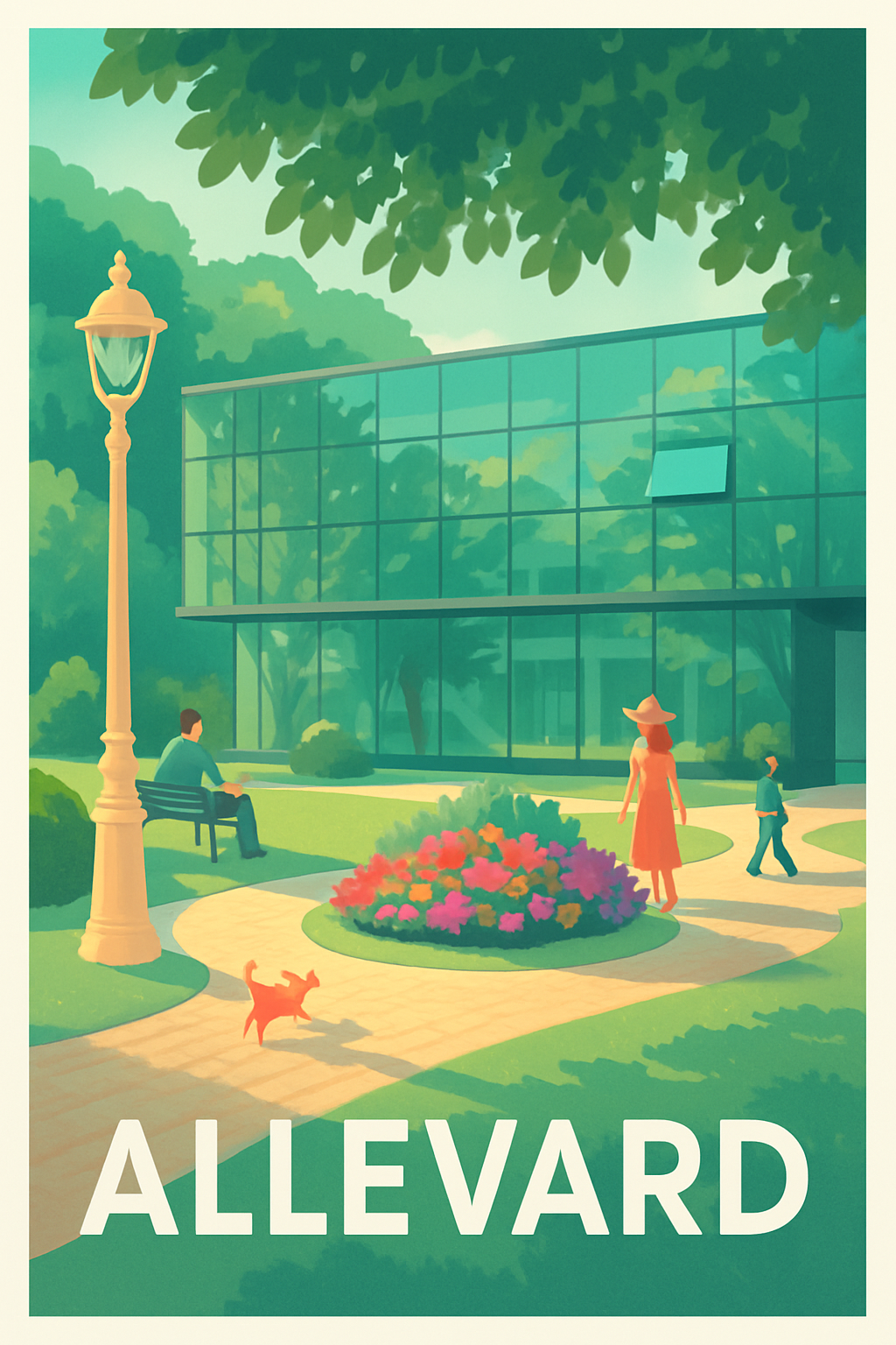 Isère France Pas de Cadre / 20 × 30cm Affiche de Allevard - Balade bucolique au cœur de la nature