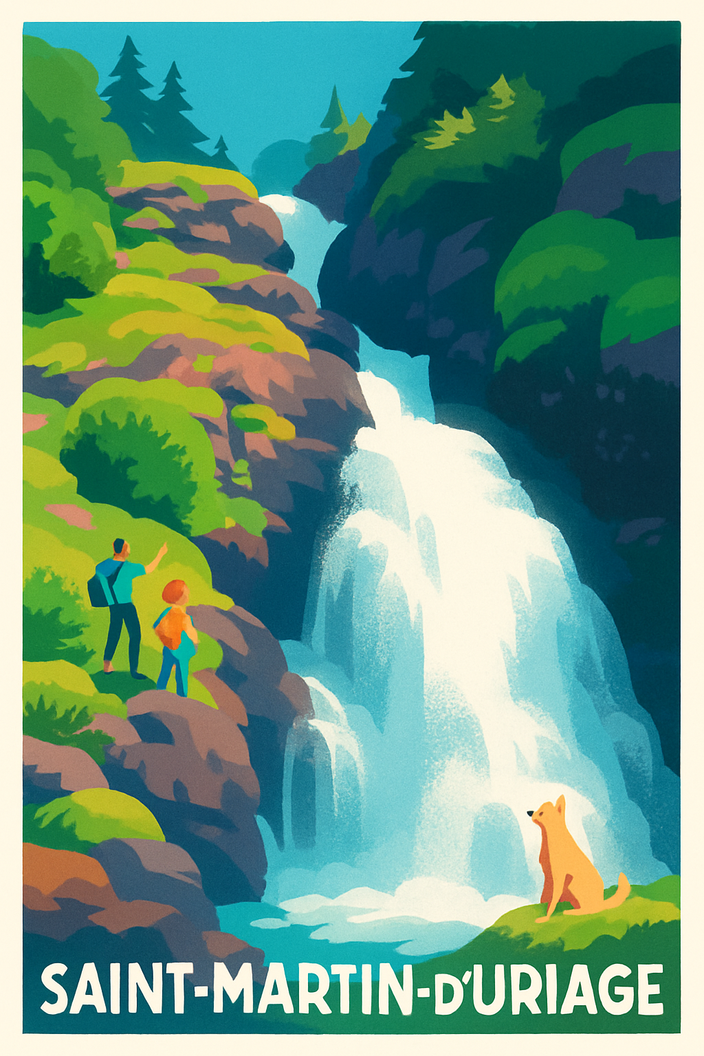 Isère France Pas de Cadre / 20 × 30cm Affiche de Saint-Martin-d'Uriage - Émerveillement au cœur de la nature