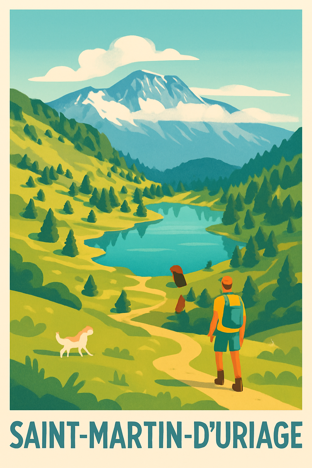 Isère France Pas de Cadre / 20 × 30cm Affiche de Saint-Martin-d'Uriage - Évasion et nature préservée