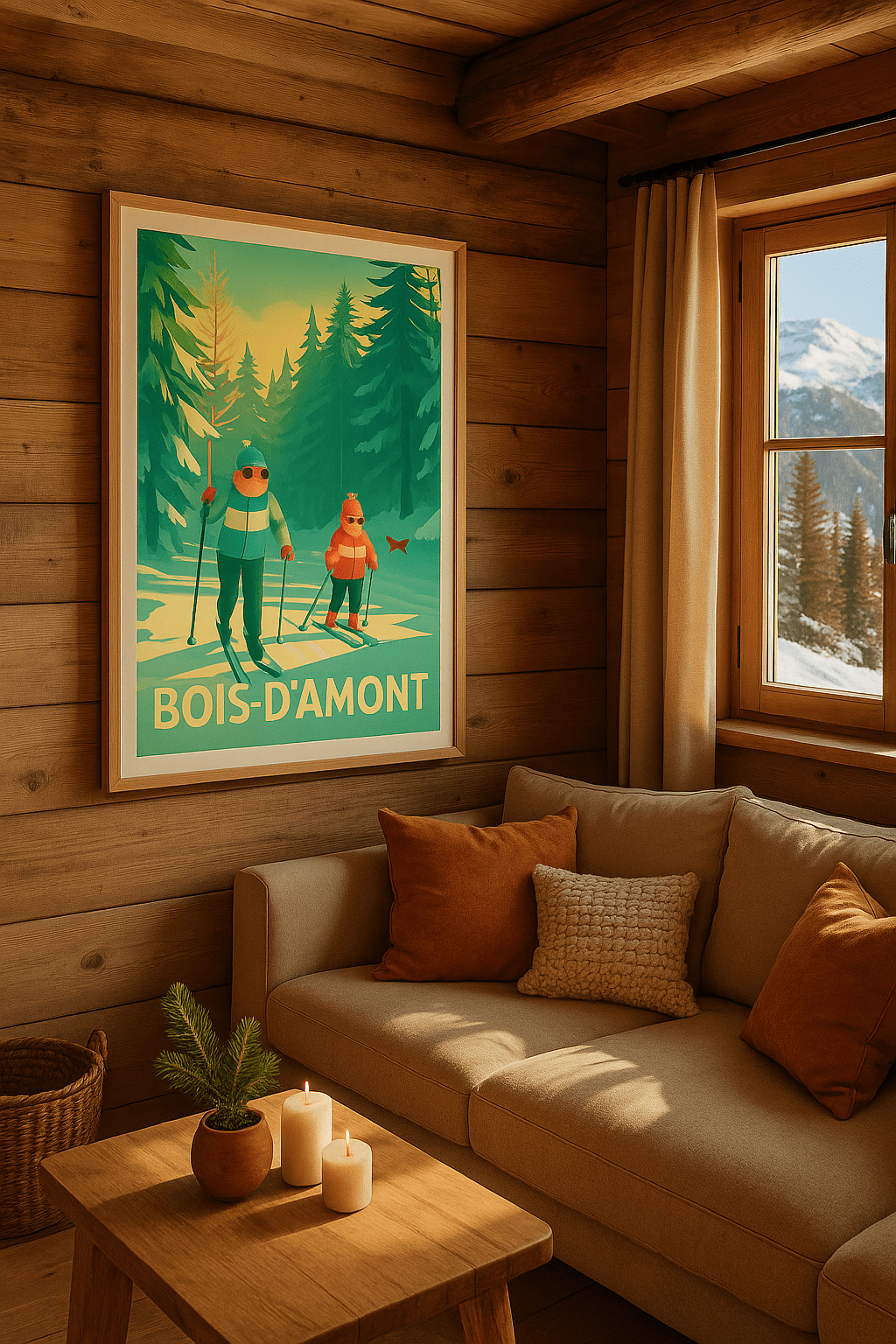 Affiche Bois-d'Amont — Escapade hivernale en forêt enneigée · poster d'art de Bois-d'Amont