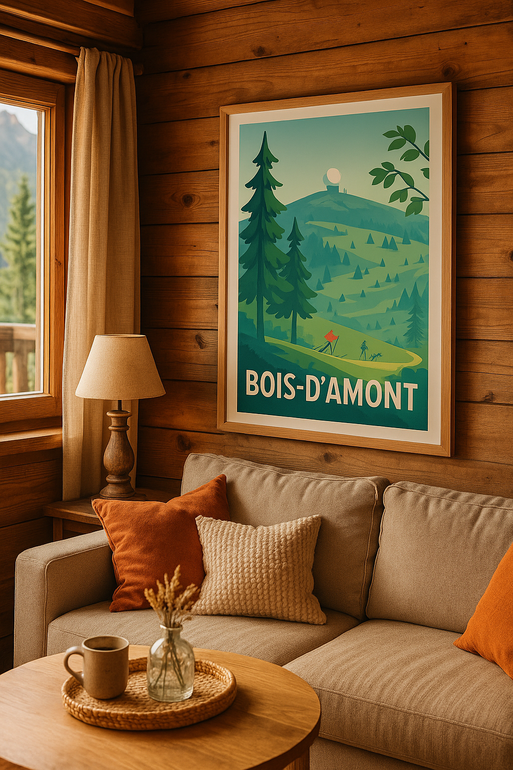 Affiche Bois-d'Amont — Évasion nature et sports d'hiver · poster d'art de Bois-d'Amont