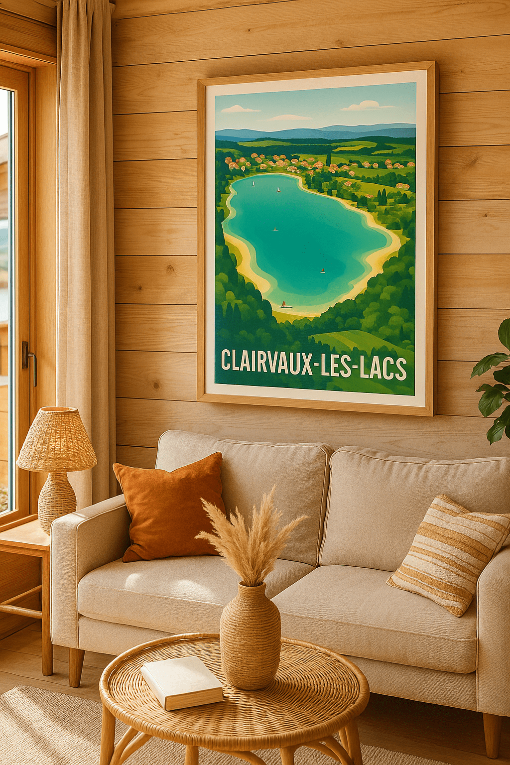 Affiche Clairvaux-les-Lacs — Évasion au cœur du Jura · poster d'art de Clairvaux-les-Lacs