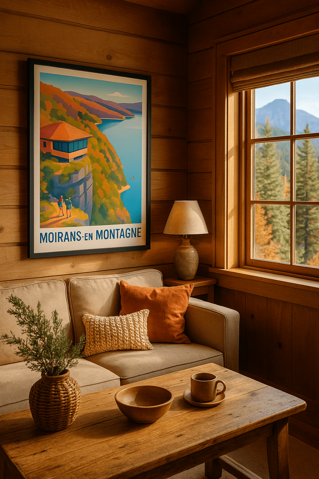 Affiche Moirans-en-Montagne — Évasion au cœur des paysages d'automne · poster d'art de Moirans-en-Montagne