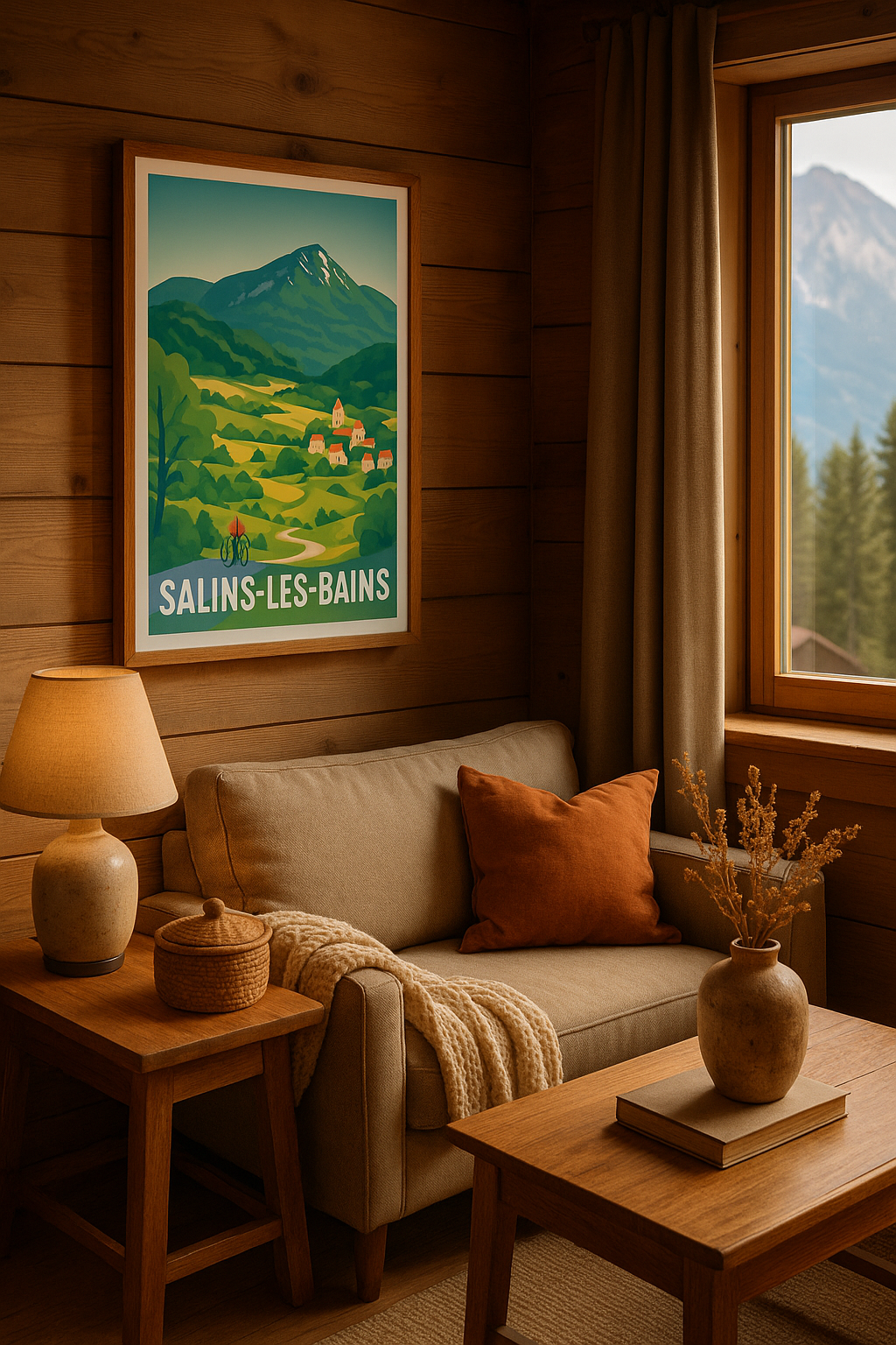 Jura France Affiche de Salins-les-Bains - Évasion nature au cœur du Jura